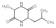 环(亮氨酸-丙氨酸)二肽结构式