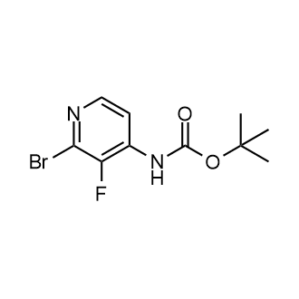(2-溴-3-氟吡啶-4-基)氨基甲酸叔丁酯结构式