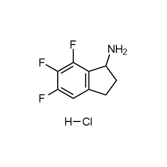 5,6,7-三氟-2,3-二氢-1H-茚-1-胺盐酸盐结构式
