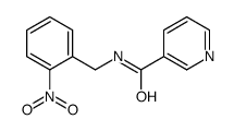 N-[(2-nitrophenyl)methyl]pyridine-3-carboxamide Structure