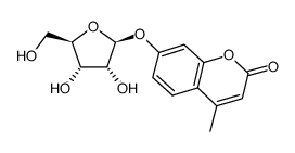 4-甲基伞形酮基β-D-呋喃核糖苷结构式