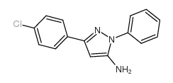 5-氨基-3-(4-氯苯基)-1-苯基吡唑结构式