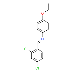N-(2,4-dichlorobenzylidene)-4-ethoxyaniline结构式