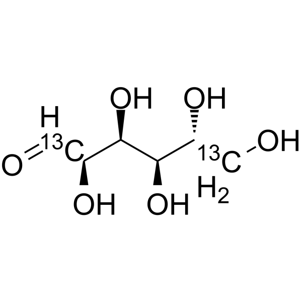 D-葡萄糖-1,6-13C2结构式