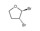 RS(SR)-2,3-dibromotetrahydrofuran Structure