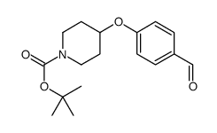 4-(4-甲酰基苯氧基)哌啶-1-羧酸叔丁酯结构式