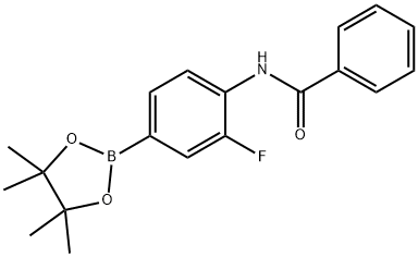 4-(苯甲酰基氨基)-3-氟苯基硼酸频哪醇酯结构式