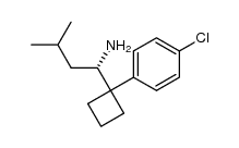 (S)-(-)-1-[1-(4-chlorophenyl)cyclobutyl]-3-methylbutylamine结构式