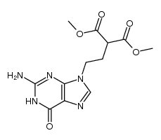 dimethyl 2-[2-(guanin-9-yl)ethyl]malonate Structure
