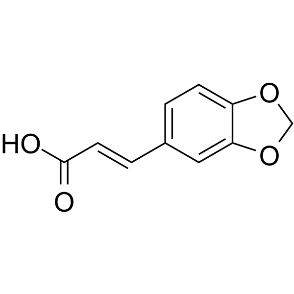 (2E)-3-(1,3-Benzodioxol-5-yl)acrylic acid Structure
