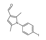 1-(4-碘-苯基)-2,5-二甲基-1H-吡咯-3-甲醛结构式