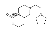 ethyl 4-(2-pyrrolidin-1-ylethyl)piperazine-1-carboxylate,hydrochloride Structure