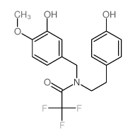 Acetamide,2,2,2-trifluoro-N-[(3-hydroxy-4-methoxyphenyl)methyl]-N-[2-(4-hydroxyphenyl)ethyl]- Structure