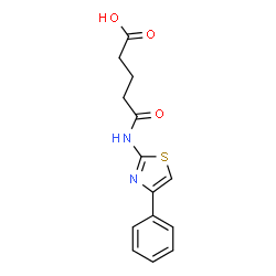 5-oxo-5-((4-phenylthiazol-2-yl)amino)pentanoic acid结构式