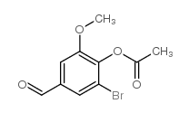 乙酸2-溴-4-甲酰基-6-甲氧基苯酯结构式