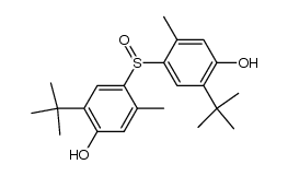 2,2'-Di-tert-butyl-5,5'-dimethyl-4,4'-sulfinyl-di-phenol结构式