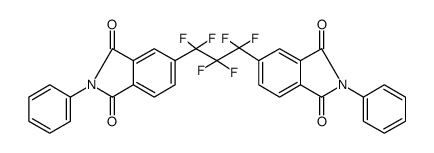 5,5'-(1,1,2,2,3,3-Hexafluoro-1,3-propanediyl)bis[2-phenyl-1H-isoindole-1,3(2H)-dione]结构式