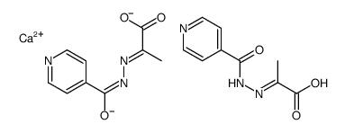 Calcium 2-[[hydroxy(4-pyridyl)methylene]hydrazono]propionate结构式