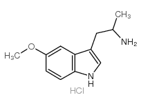 5-甲氧基-alpha-甲基色胺盐酸盐结构式