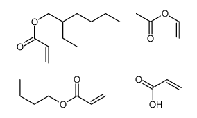 2-丙烯酸与2-丙烯酸丁酯和2-丙烯酸-2-丁基己酯的聚合物结构式