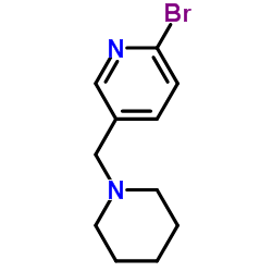 2-Bromo-5-(piperidin-1-ylmethyl)pyridine Structure