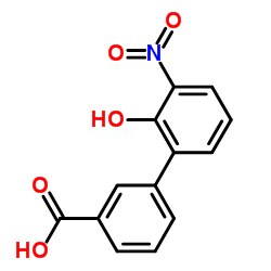 2-羟基-3'-硝基-联苯-3-甲酸结构式