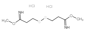Propanimidic acid,3,3'-dithiobis-, 1,1'-dimethyl ester, hydrochloride (1:2) Structure