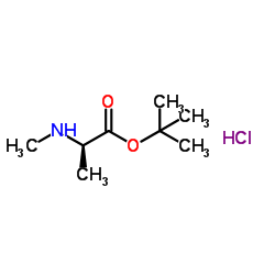 N-甲基-D-丙氨酸叔丁酯盐酸盐结构式