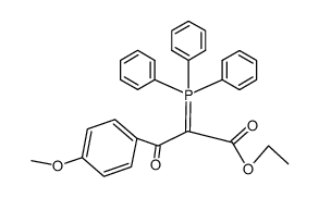 (α-ethoxycarbonyl-α-4-methoxybenzoylmethylene)triphenylphosphorane Structure
