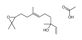 acetic acid,9-(3,3-dimethyloxiran-2-yl)-3,7-dimethylnona-1,6-dien-3-ol Structure