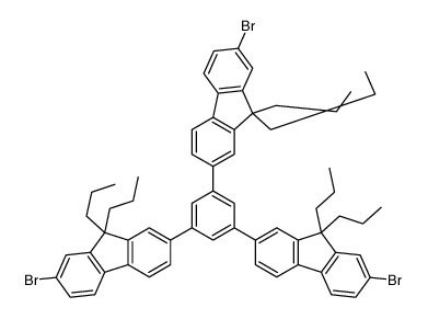 2-[3,5-bis(7-bromo-9,9-dipropylfluoren-2-yl)phenyl]-7-bromo-9,9-dipropylfluorene结构式