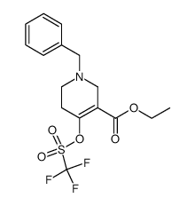 ethyl 1-benzyl-4-(((trifluoromethyl)sulfonyl)oxy)-1,2,5,6-tetrahydropyridine-3-carboxylate Structure