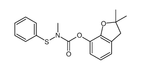 (2,2-dimethyl-3H-1-benzofuran-7-yl) N-methyl-N-phenylsulfanylcarbamate Structure