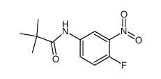N-(4-氟-3-硝基-苯基)-2,2-二甲基-丙酰胺结构式