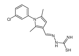 [(E)-[1-(3-chlorophenyl)-2,5-dimethylpyrrol-3-yl]methylideneamino]thiourea结构式
