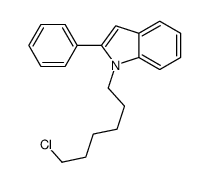 1-(6-chlorohexyl)-2-phenylindole结构式