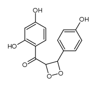 (2,4-dihydroxy-phenyl)-[4-(4-hydroxy-phenyl)-[1,2]dioxetan-3-yl]-methanone结构式