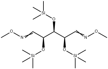 2-O,3-O,4-O-Tri(trimethylsilyl)-xylo-pentodialdose bis(O-methyl oxime)结构式