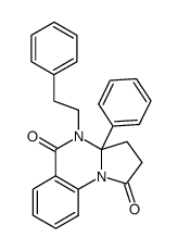 4-phenethyl-3a-phenyl-2,3,3a,4-tetrahydro-pyrrolo[1,2-a]quinazoline-1,5-dione结构式