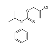 2-chloroprop-2-enyl N-phenyl-N-propan-2-ylcarbamodithioate结构式