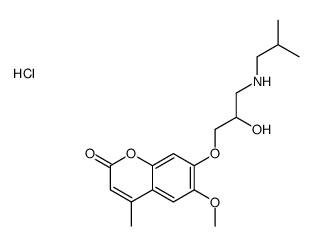 [2-hydroxy-3-(6-methoxy-4-methyl-2-oxochromen-7-yl)oxypropyl]-(2-methylpropyl)azanium,chloride结构式