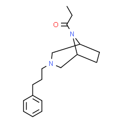 3-(3-Phenylpropyl)-8-propionyl-3,8-diazabicyclo[3.2.1]octane结构式