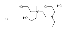2-[2-chloroethyl(ethyl)azaniumyl]ethyl-bis(2-hydroxyethyl)-methylazanium,dichloride Structure