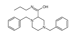 1,4-dibenzyl-N-propylpiperazine-2-carboxamide Structure