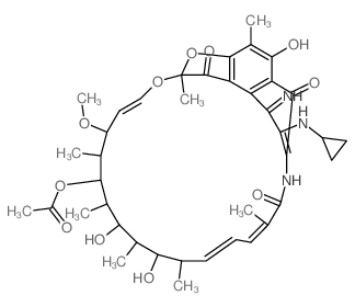 Rifamycin,3-(cyclopropylamino)-1,4-dideoxy-1,4-dihydro-4-imino- (9CI) structure