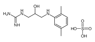 carbamimidoyl-[3-[(2,5-dimethylphenyl)azaniumyl]-2-hydroxypropyl]azanium,sulfate Structure