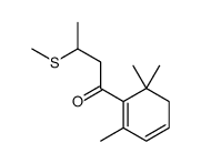3-methylsulfanyl-1-(2,6,6-trimethylcyclohexa-1,3-dien-1-yl)butan-1-one结构式