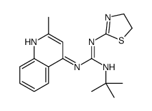 2-tert-butyl-1-(4,5-dihydro-1,3-thiazol-2-yl)-3-(2-methylquinolin-4-yl)guanidine结构式