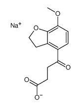 2,3-Dihydro-7-methoxy-γ-oxo-4-benzofuranbutyric acid sodium salt结构式