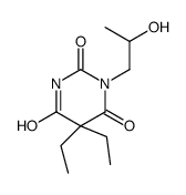 5,5-diethyl-1-(2-hydroxypropyl)-1,3-diazinane-2,4,6-trione结构式
